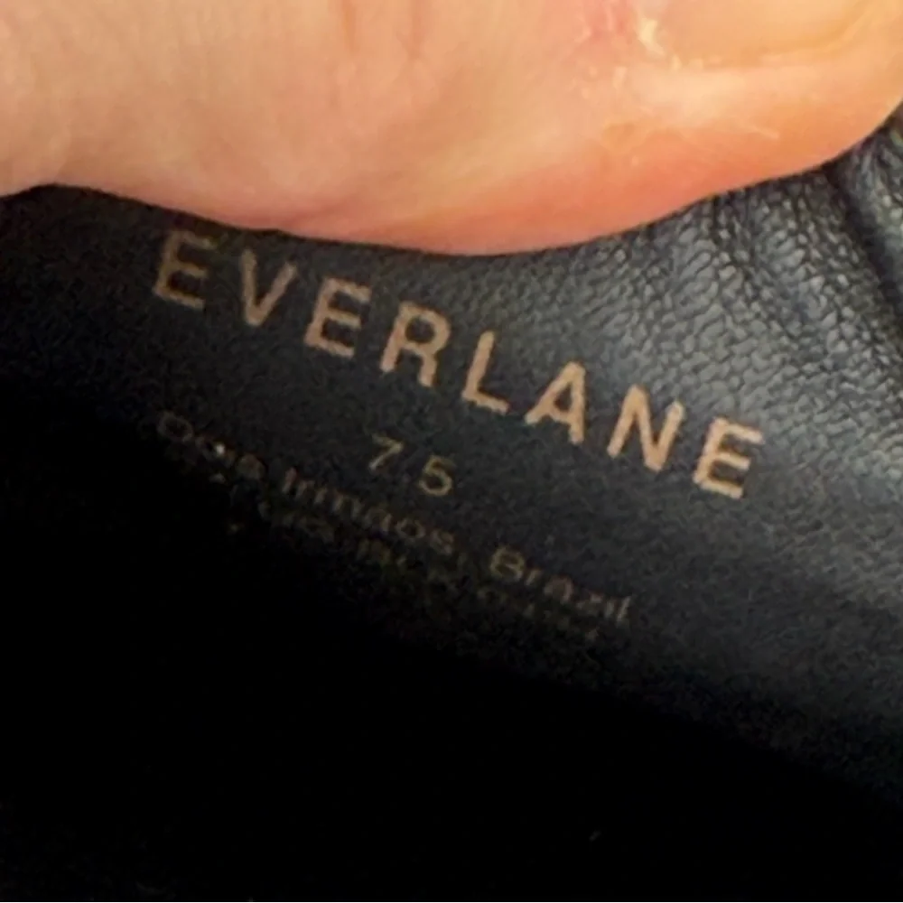 NEW Everlane Black Leather Chunky Lug Sole Loafer in Size 7.5